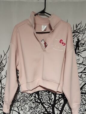 Sanrio Hello Kitty Light Pink Cropped Pullover